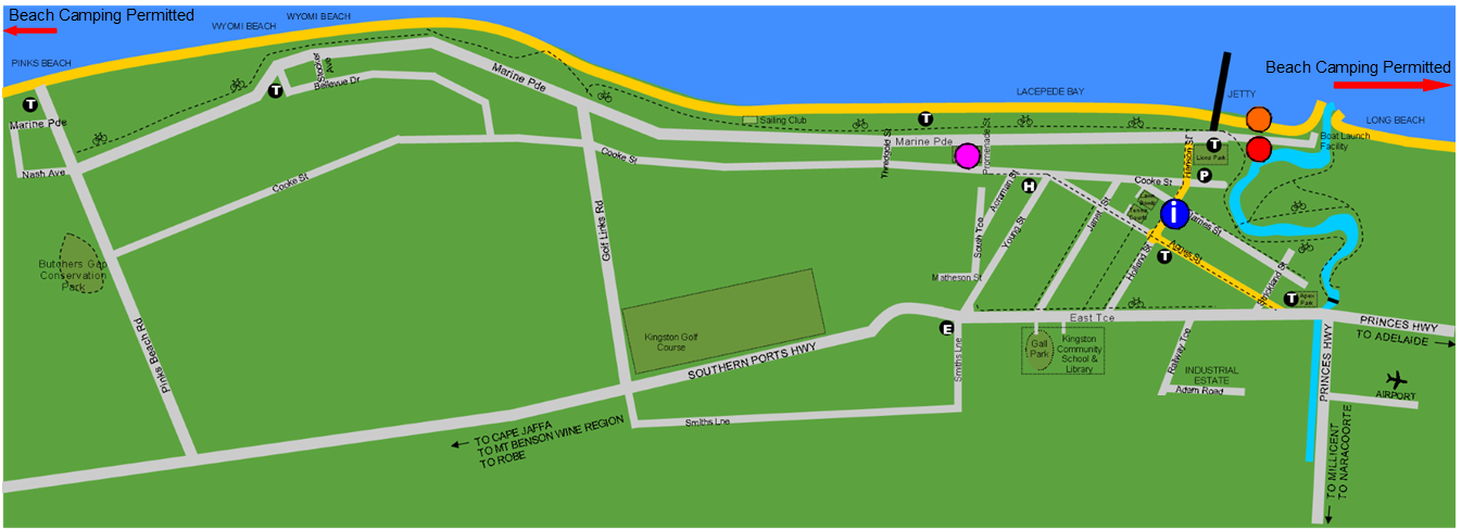 Beach camping within Kingston District Council